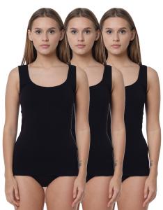 Майка Yenita Seamless Top 3er Set, Mikrofaser, черный