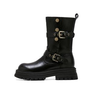 C°BANNER Черные женские короткие мартинсы, цвет Black