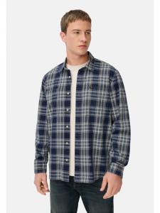 Рубашка с длинными рукавами и нагрудными карманами каменно-синего цвета Camel Active