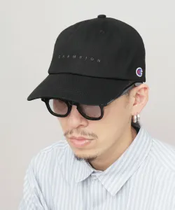 Бейсболка Champion с вышитым логотипом, длинным козырьком, из плотной саржи.