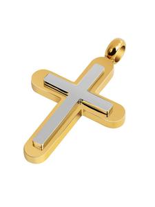 Adeliás Кулон унисекс - крест из нержавеющей стали серебристого цвета