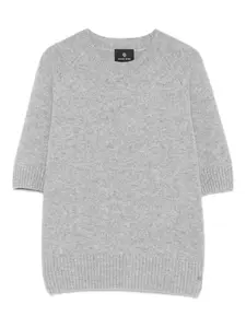 Кашемировый свитер с короткими рукавами ANINE BING, серый