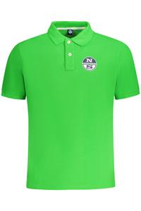 Мужское поло North Sails с коротким рукавом хлопковое, ярко-зеленый