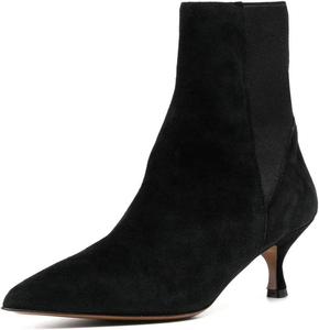 Женские универсальные ботильоны Miss Left с невысоким каблуком типа «kitten», тянущийся материал, заостренный закрытый носок, низкий каблук, на резинке, повседневные ботинки для работы и поездок, размеры US 4-16, Black