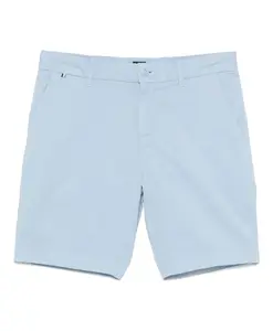 Шорты из хлопковой саржи облегающего кроя Hugo, синий