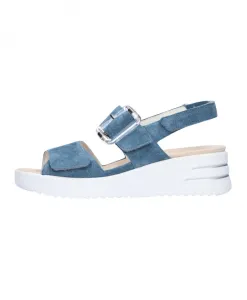 Сандалии на танкетке H-Dina Waldlã¤Ufer, синий