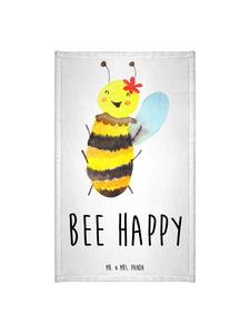 Mr. & Mrs. Panda Полотенце Happy Bee с надписью белого цвета