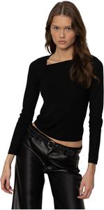 Топ Sanctuary Long Sleeve Shoulder Twist Top, Black