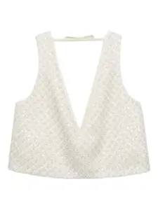 Фактурный топ с V-образным вырезом Dorothee Schumacher, нейтральный