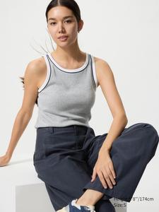 Рифленый бра-топ ringer Uniqlo, 03 grey