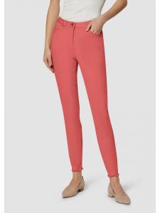 MADELEINE Узкие джинсы средней посадки с бахромой лососевого цвета