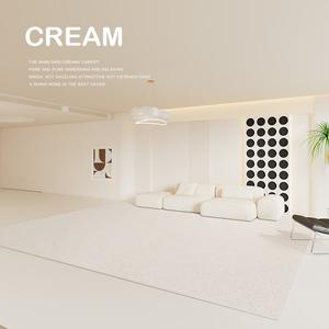 Budis Ковер 180х250 см из искусственной шерсти, ультрамягкий, однотонный, для гостиной/спальни, молочно-белый