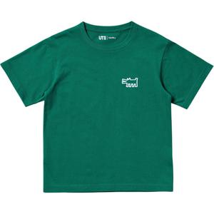 Футболка для детей 3-7 лет UNIQLO, темно-зеленый