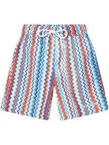 Плавки-шорты с узором зигзаг Missoni Kids, синий