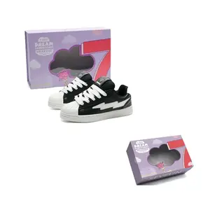 7 SEVFUN Низкие скейтборд кроссовки унисекс в коробке черно белые, цвет Black White