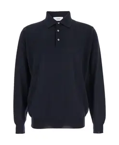 Поло-Свитера с длинными рукавами из мериносовой шерсти Lardini, синий