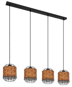 Подвесной светильник Globo, 100x18x120 см, коричневый/черный
