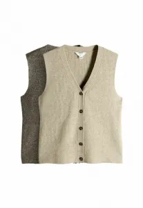 Комплект из двух жилетов стандартного кроя The Set, Brown Marl Neutral