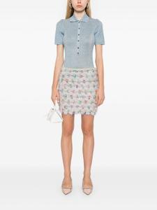 Blumarine мини-юбка букле, нейтральный цвет