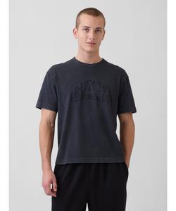 (U) Плотная футболка свободного кроя с логотипом GAP, укороченная.