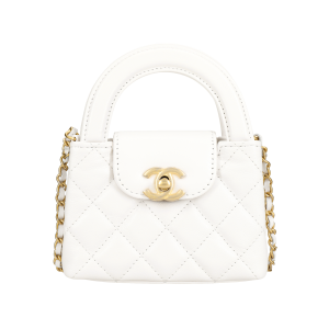 CHANEL Клатч из коровьей кожи, мини-сумка через плечо женская белая