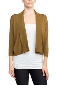 Укороченное болеро Open Front из вискозы с рукавом 3/4 и открытым передом Truedames