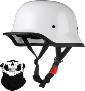 Шлем мотоциклетный ACLFF Vintage German, белый