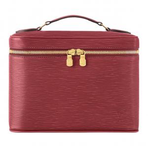 LOUIS VUITTON Стильная косметичка из кожи с тиснением