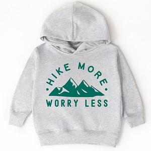 Толстовка с капюшоном Hike more worry less для малышей The Juniper Shop, Heather Grey