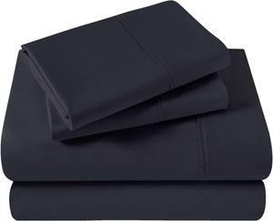 Superior Комплект постельного белья из египетского хлопка сатинового переплетения 400 единиц плотности, цвет navy blue Navy Blue