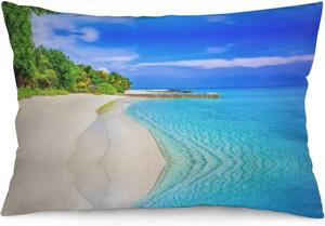 MaSiledy Чехол на подушку Sunny Beach с морским принтом Pattern-7