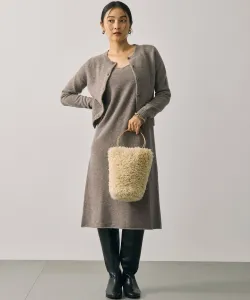 Платье-комбинация из шерстяной вязки Babylone, цвет Mocha 59