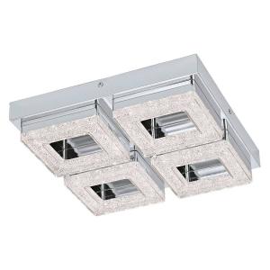 Светодиодный потолочный светильник Eglo Fradelo II, хрустальное стекло / сталь - количество языков пламени: 4