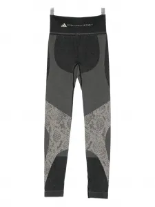 Брюки со змеиным принтом Adidas by Stella McCartney, черный