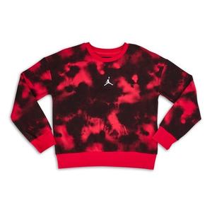 Толстовка Jordan Essentials для девочек, красная, эластичная, с круглым вырезом и длинными рукавами, GBO28
