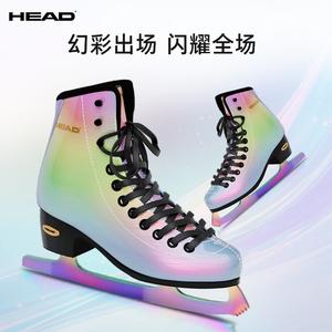 HEAD Коньки для фигурного катания для начинающих, детские коньки для льда, взрослые коньки для настоящих ледовых катков, фигурные коньки F600 W23, переливающиеся/Новый продукт, ломаем стереотипы, 29