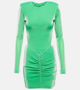 Мини-платье с рюшами Rotate, Island Green