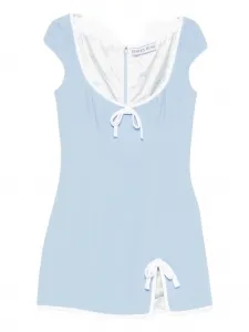 Мини-платье с бантом Rowen Rose, синий
