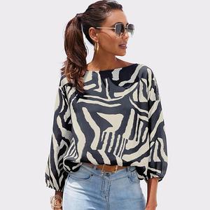 Женская блузка с лодочкой и рукавами-фонариками Lascana