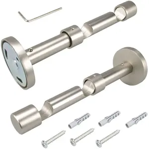 Двойной держатель для карнизов Ø 16 мм Liedeco, Chromfarben/matt