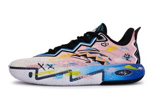 ANTA Баскетбольные кроссовки KAI 2 с износостойким покрытием, амортизацией и низким верхом, с карбоновой пластиной, мужские, белые, розовые, синие, желтые
