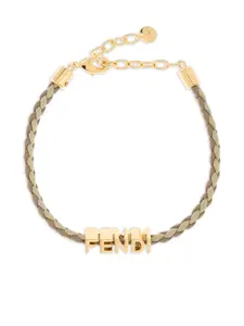 Браслет с логотипом Fendi, зеленый