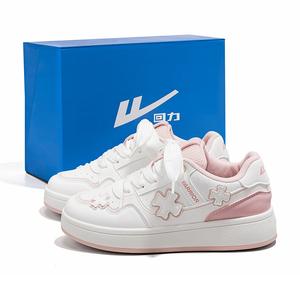 WARRIOR Низкие женские кроссовки для скейтбординга, белые, розовые