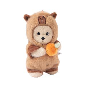 Плюшевый кулон капибара коллекция pocket bear кукла для успокоения и компании 15см TeddyTales, коричневый