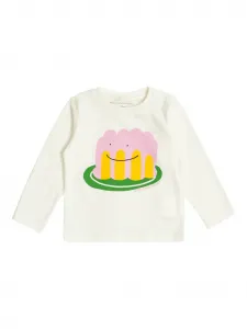 Футболка с длинным рукавом и графическим принтом Stella McCartney Kids, белый