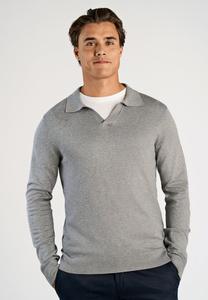 Поло Lindbergh V-NECK POLO, Grey Stone Mix/Grey