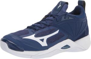 Женские волейбольные кроссовки Mizuno Wave Momentum 2, белый/синий/темно-синий