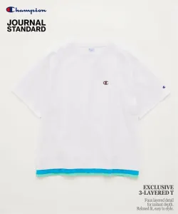 Футболка с коротким рукавом CHAMPION для JOURNAL STANDARD, трехслойная, цвет White