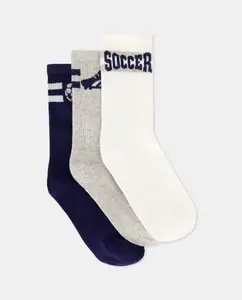 Набор из 3 спортивных носков с фантазийным принтом для мальчиков Cotton Juice, многоцветный