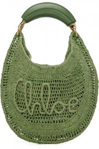 Сумка-банан летняя женская коллекция Chloé, зеленый